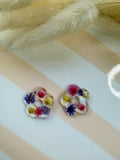 Pampilles fleur en résine – Bouquet de fleurs séchées multicolore